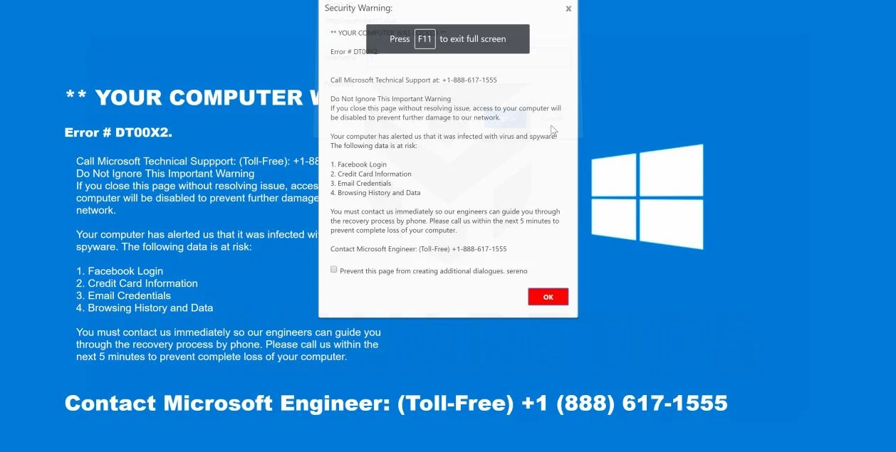 Your Computer Was Locked Scam Virus
