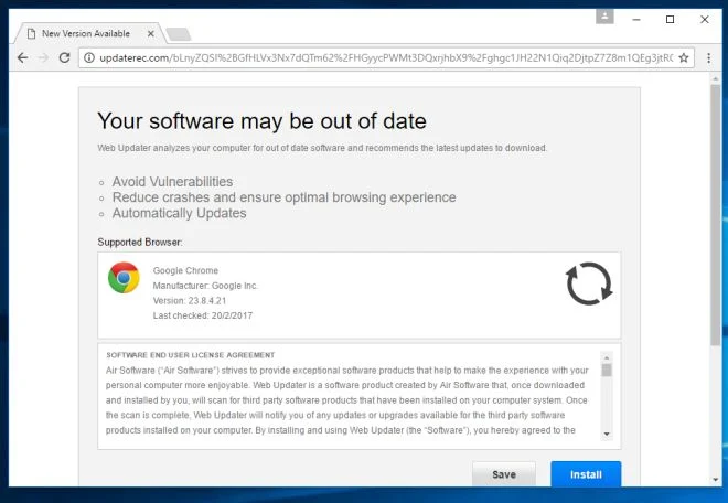 Updaterec.com virus