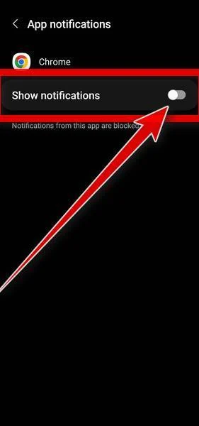 Turn of Notifications in Chrome for Android