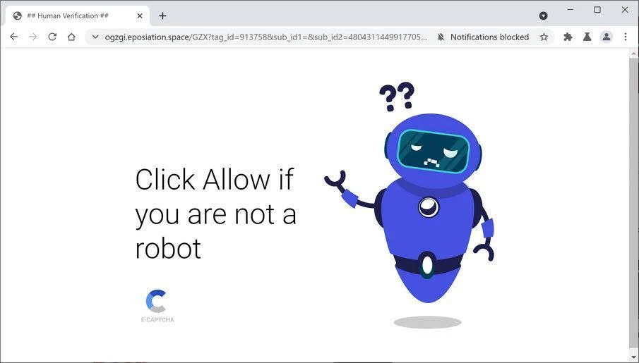 Remove Eposiation.space pop-up ads (Virus Removal Guide) 1 Image: Chrome browser is redirected to Eposiation.space