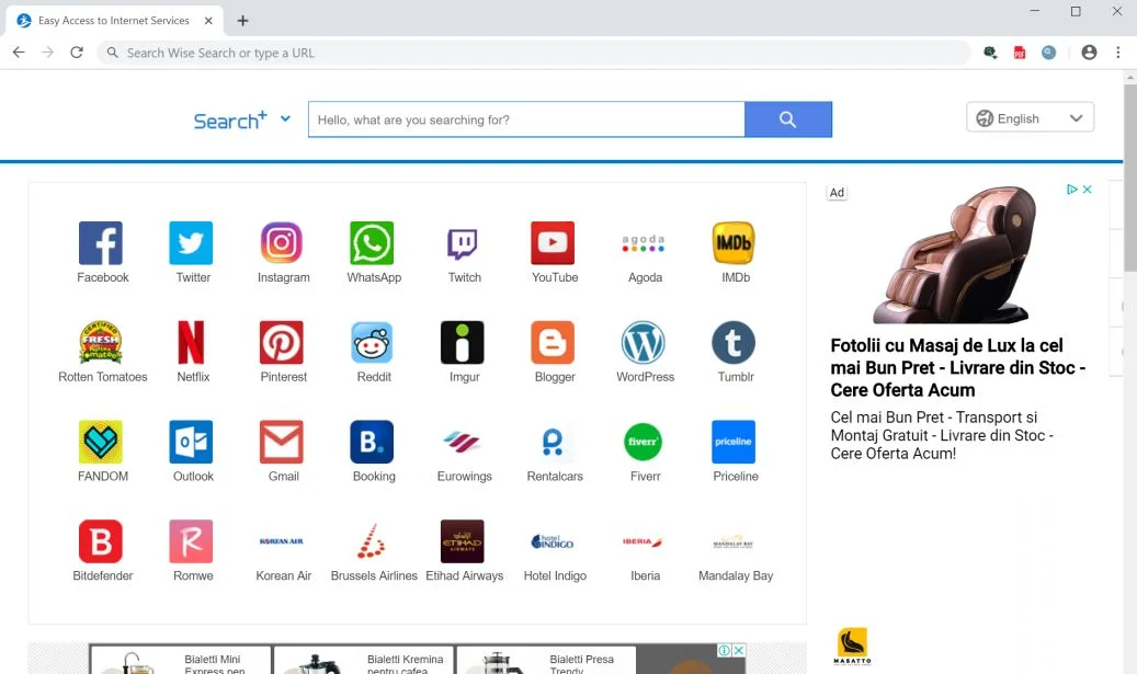 Image: Google Chrome is redirected to the Totanav.com site