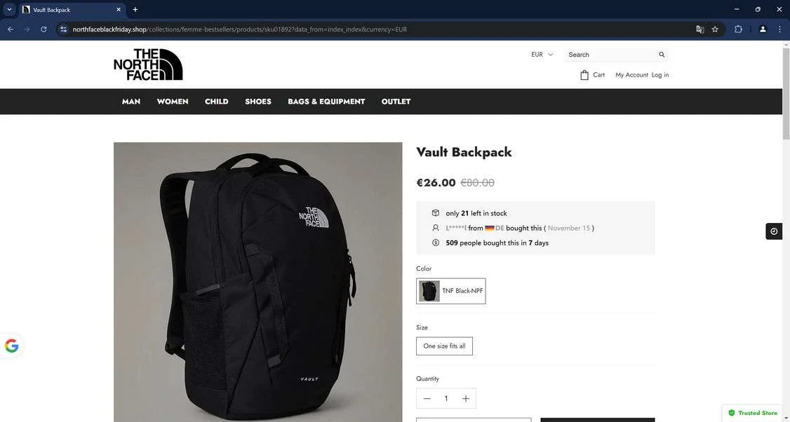 Northfaceblackfriday.shop scam