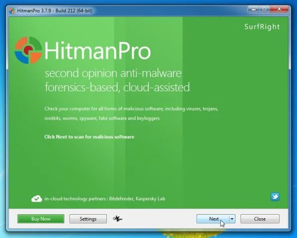 [Image: HitmanPro start-up screen]