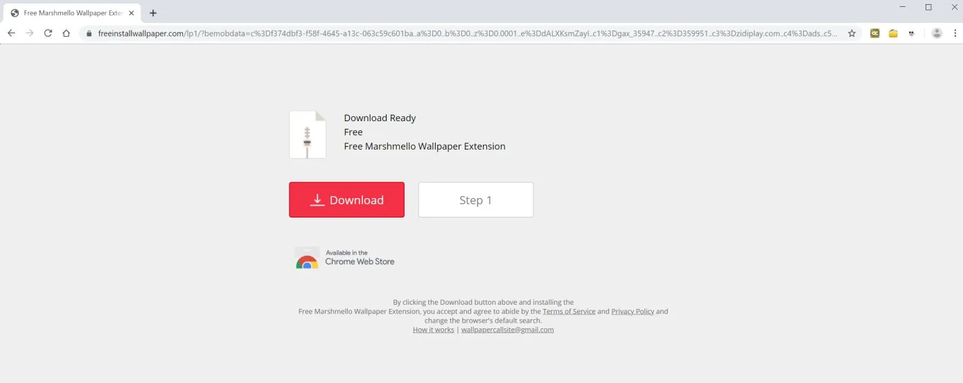 Image: Chrome browser is redirected to ndfoe.Freeinstallwallpaper.com