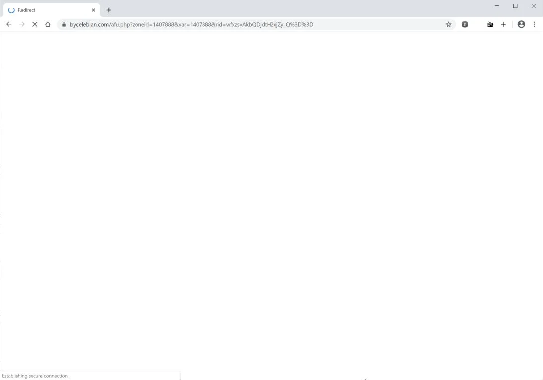 How to remove Bycelebian.com redirect (Virus Removal Guide) 1 Image: Chrome browser is redirected to Bycelebian.com