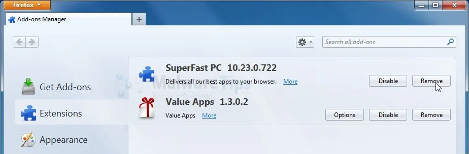 [Image: SuperFast PC Toolbar Firefox extension]
