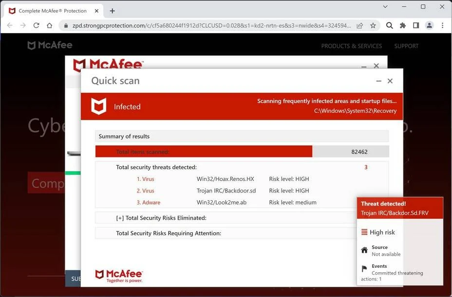 Remove Strongpcprotection.com Ads (Virus Removal Guide) 1 Image: Strongpcprotection.com Ads