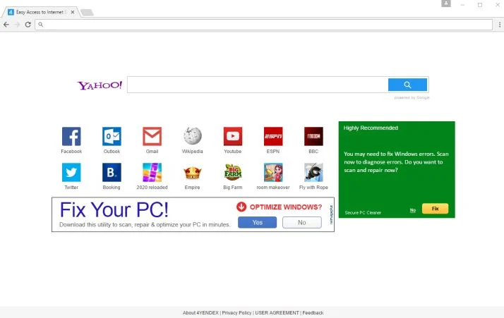 Hotsitetopic.com redirect virus