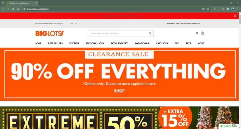 Bargainbonanzalots.com Scam: A Fake Big Lots Website 1 Bargainbonanzalots.com scam