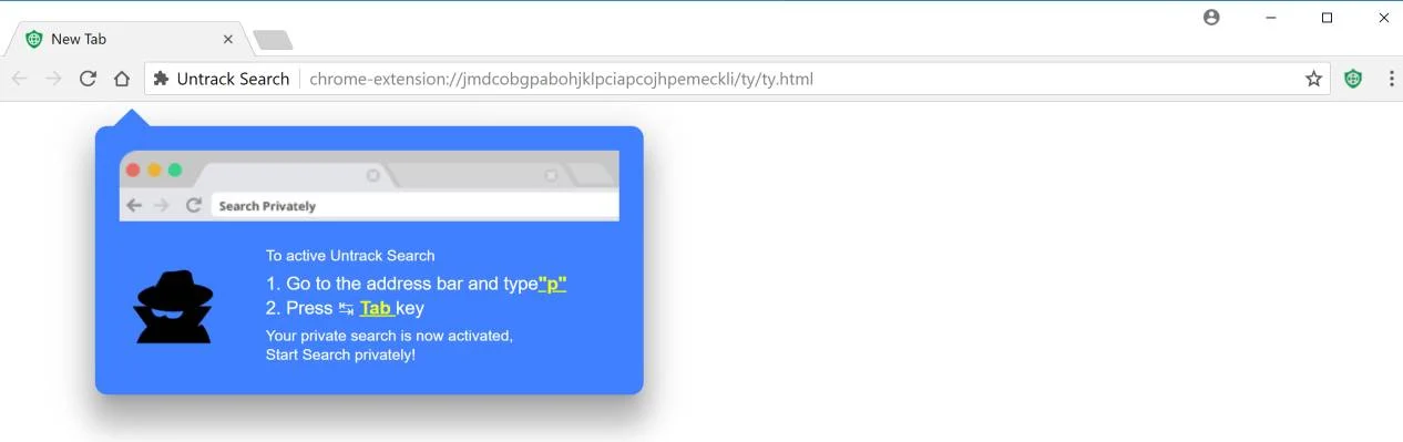 Untrack Search redirect virus