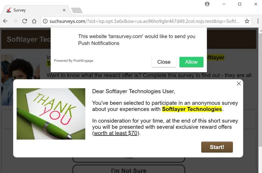 suchsurveys.com redirect suchsurveys.com redirect virus