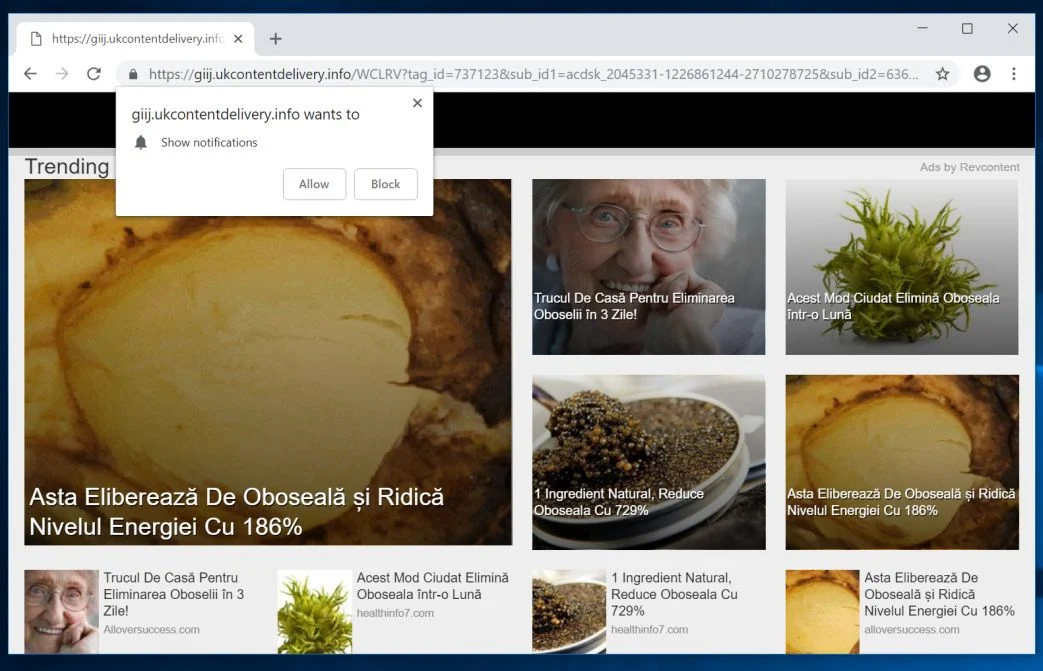 Ads by Revcontent adware