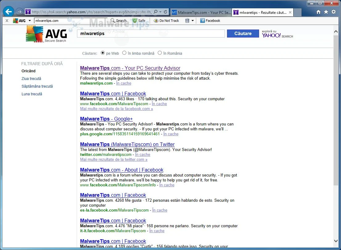 [Image: AVG Secure Search redirect]