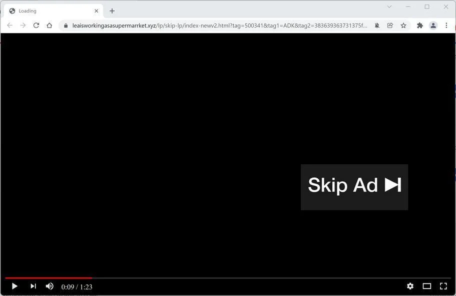 Remove Leaisworkingasasupermarrket.xyz Pop-up Ads (Virus Removal Guide) 1 Image: Chrome browser is redirected to Leaisworkingasasupermarrket.xyz