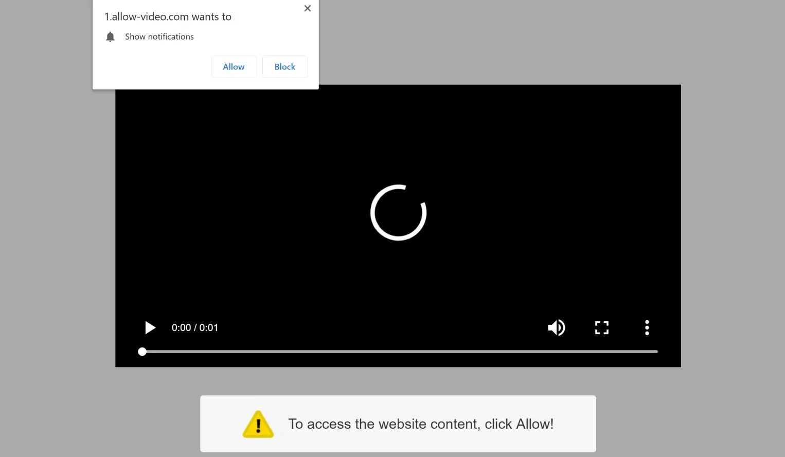 How to remove Allow-video.com pop-up ads (Virus Removal Guide) 1 Image: Chrome browser is redirected to the Allow-video.com site