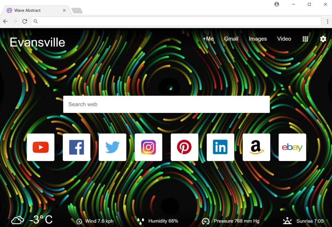 Wave Abstract New Tab redirect