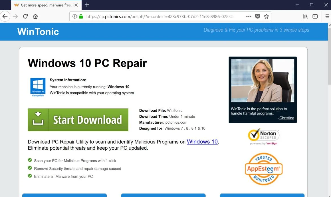 How to remove Lp.pctonics.com redirect (Virus Removal Guide) 1 lp.pctonics.com redirect virus