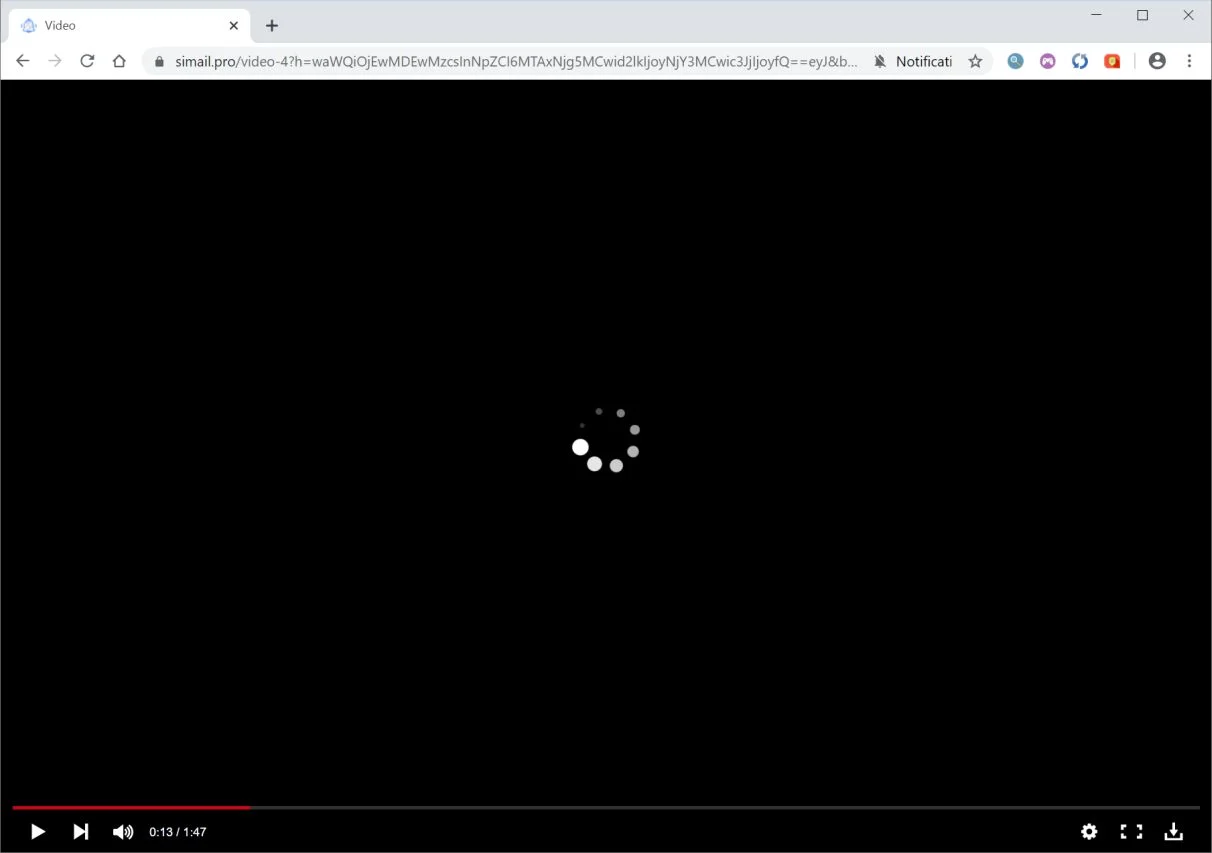 How to remove Simail.pro pop-up ads (Virus Removal Guide) 1 Image: Chrome browser is redirected to Simail.pro