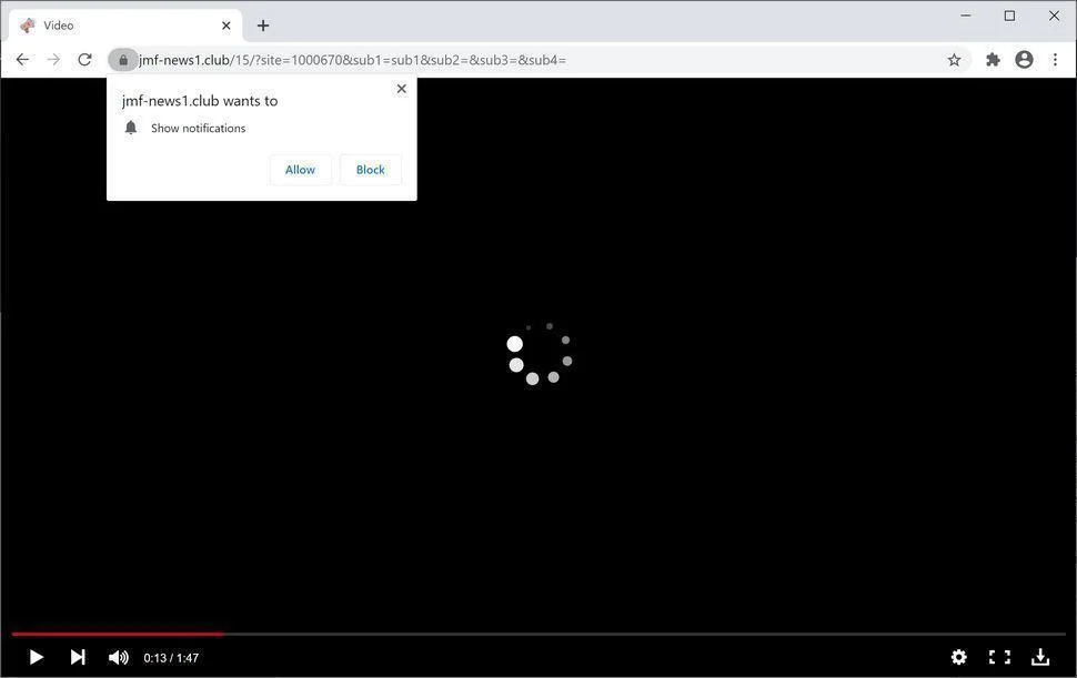 Remove Jmf-news1.club pop-up ads (Virus Removal Guide) 1 Image: Chrome browser is redirected to Jmf-news1.club