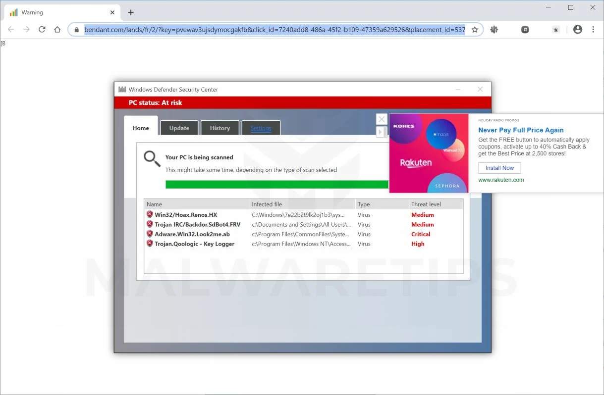 How to remove Bendant.com pop-up ads (Virus Removal Guide) 1 Image: Bendant.com fake error messages