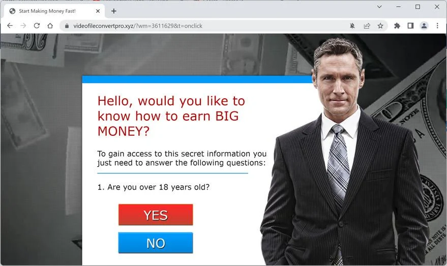 Remove Videofileconvertpro.xyz pop-up ads (Virus Removal Guide) 1 Image: Chrome browser is redirected to Videofileconvertpro.xyz