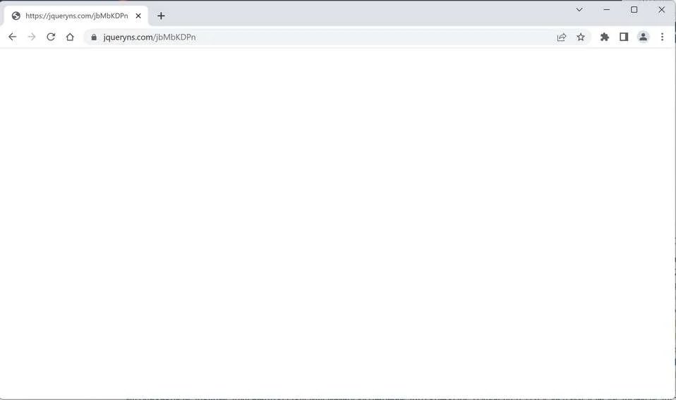 Image: Chrome browser is redirected to the Jqueryns.com site