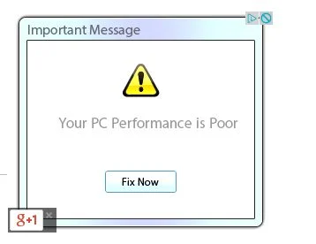 Your PC Performance is Poor virus Picture of Your PC Performance is Poor virus