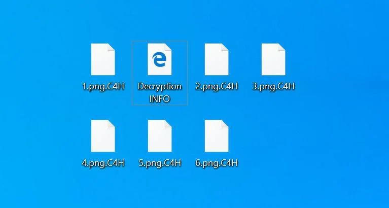 How to remove C4H ransomware (Virus Removal Guide) 1 Image: C4H Files Encrypted