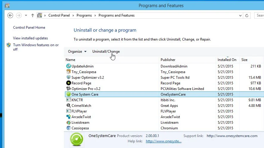 How to remove One System Care (Virus Removal Guide) 6 Remove One System Care from Windows