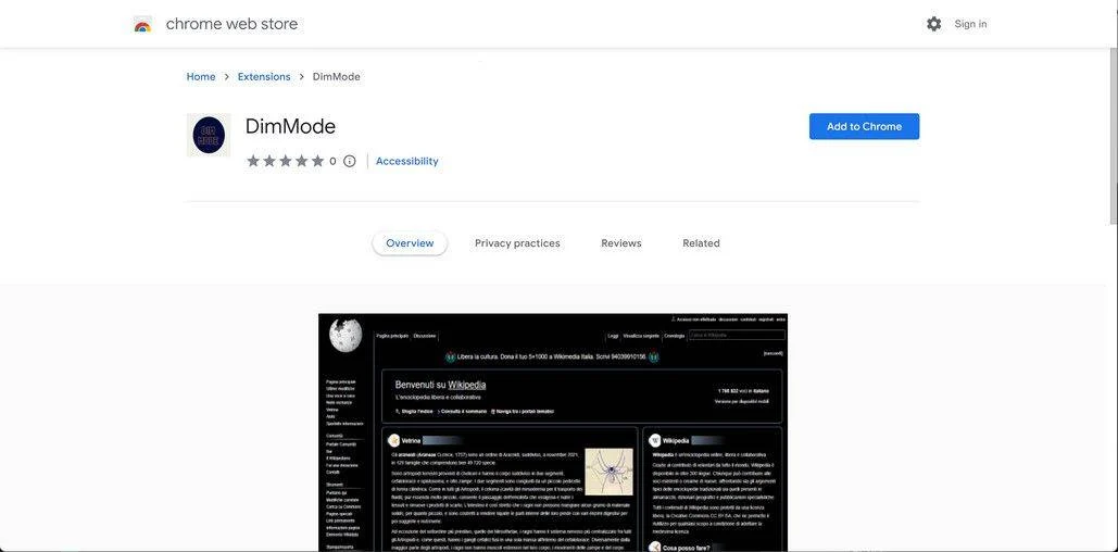 Remove DimMode Browser Extension (Virus Removal Guide) 1 Image: DimMode Chrome extension