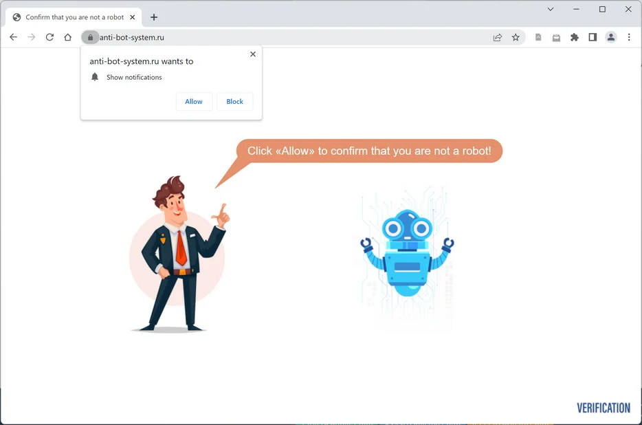 Image: Chrome browser is redirected to Anti-bot-system.ruImage: Chrome browser is redirected to Anti-bot-system.ru