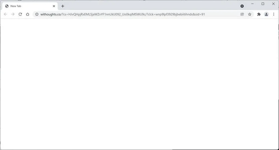 Remove Withoughts.co pop-up ads (Virus Removal Guide) 1 Image: Chrome browser is redirected to Withoughts.co