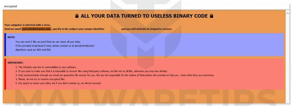 Remove Arazite Ransomware (Virus Removal Guide) 1 Image: Arazite ransomware