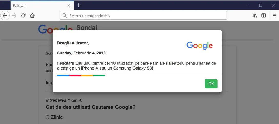 Google Survey Scam