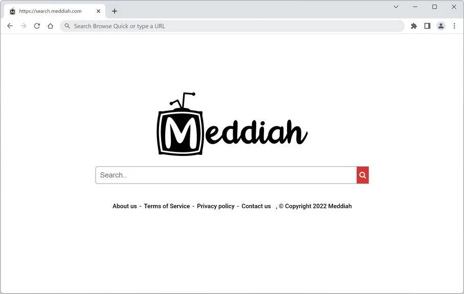 Image: Search.Meddiah.com browser redirect