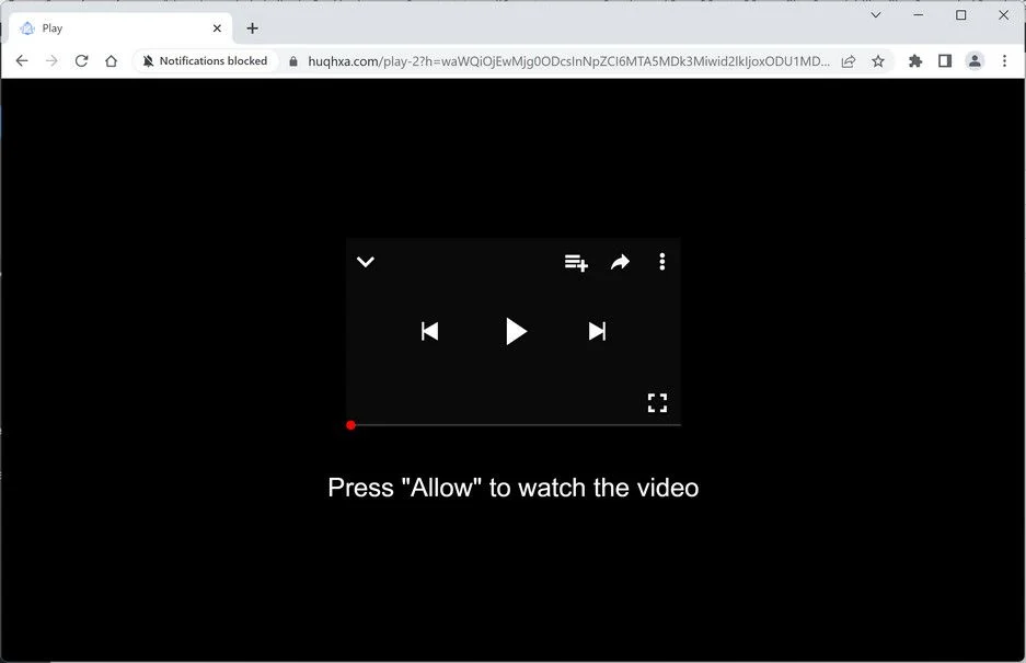 Image: Chrome browser is redirected to Huqhxa.com