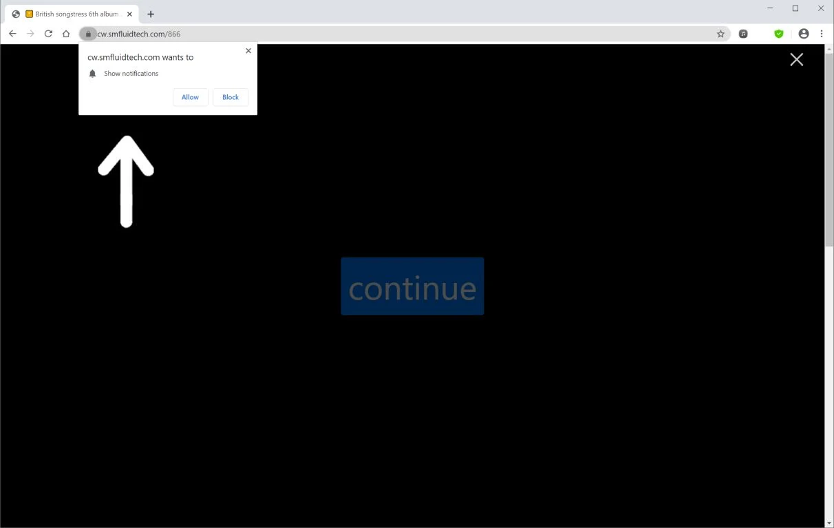 How to remove Smfluidtech.com pop-up ads (Virus Removal Guide) 1 Image: Chrome browser is redirected to Smfluidtech.com