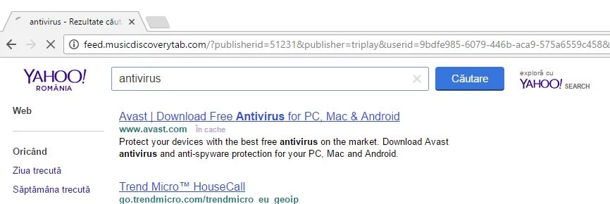 Feed.musicdiscoverytab.com browser hijacker