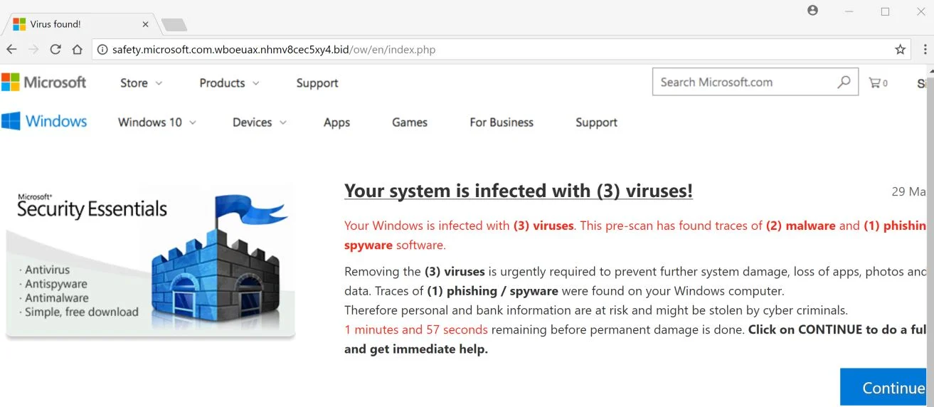 safety.microsoft.com.wboeuax.nhmv8cec5xy4.bid redirect virus