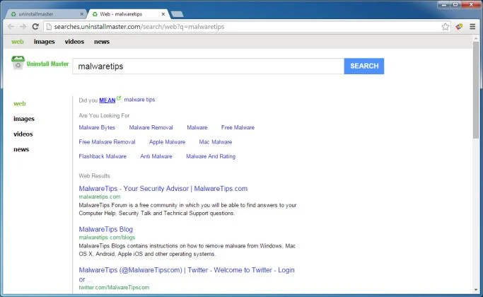 Searches.UninstallMaster.com redirect Searches.UninstallMaster.com virus