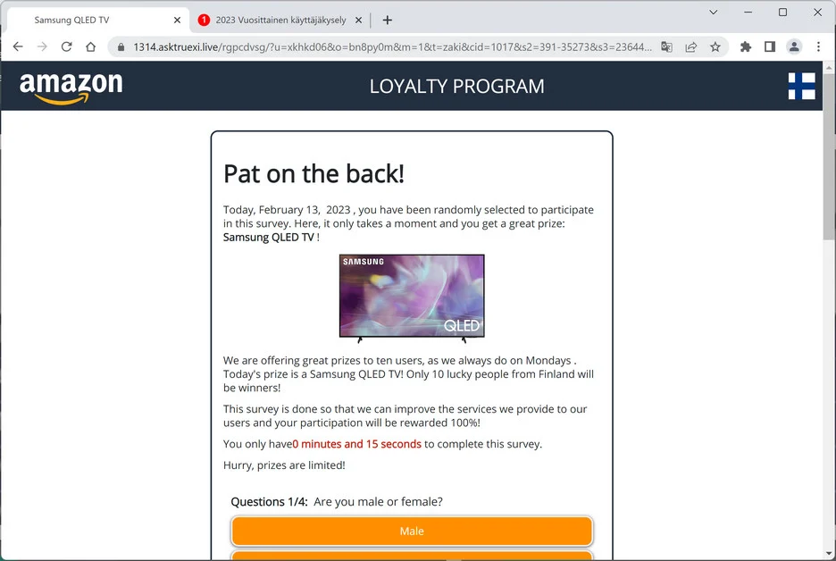 Screenshot of Asktruexi.live Ads