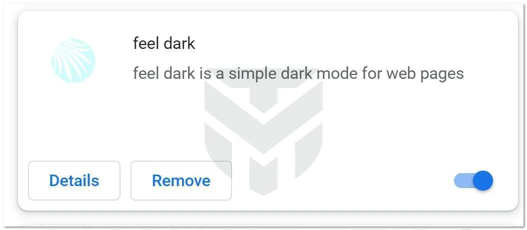 How to Remove Feel Dark Browser Extension (Virus Removal Guide) 1 Image: Feel Dark Chrome extension