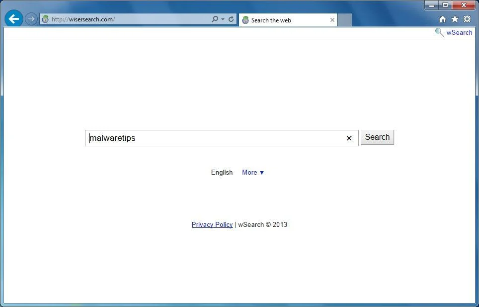 Remove WiserSearch browser hijacker (Virus Removal Guide) 1 Image: wisersearch.com browser hijacker