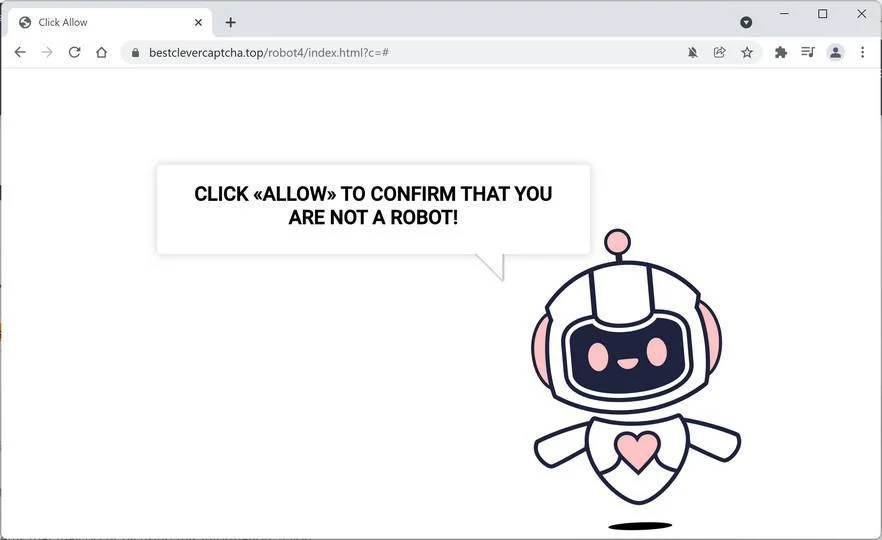 Remove Bestclevercaptcha.top pop-up ads (Virus Removal Guide) 1 Image: Chrome browser is redirected to Bestclevercaptcha.top