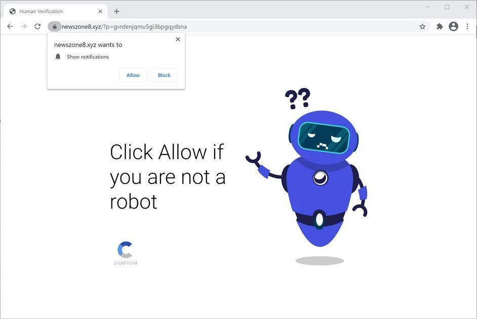 Remove Newszone8.xyz pop-up ads (Virus Removal Guide) 1 Image: Chrome browser is redirected to Newszone8.xyz