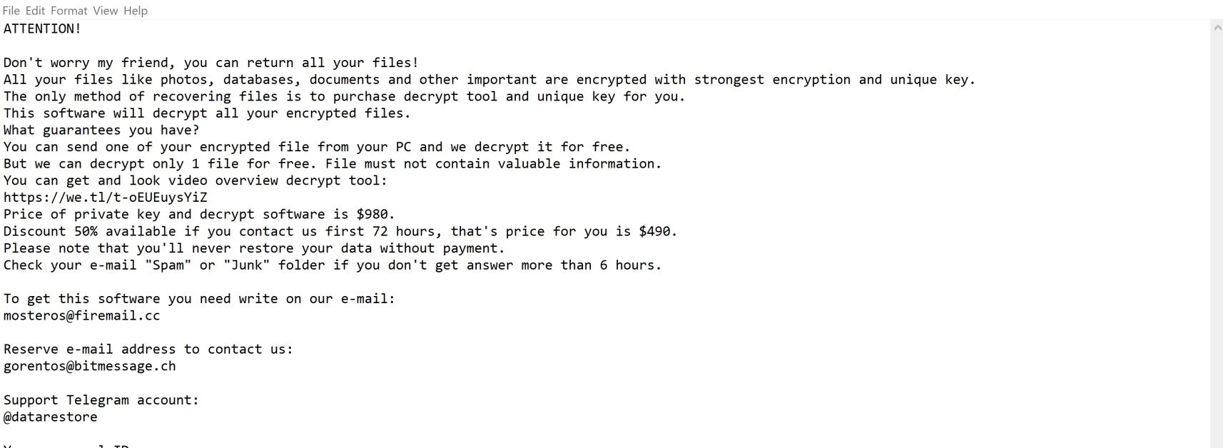 How to remove Codnat1 ransomware (Virus Removal Guide) 1 Image: Codnat1 ransomware virus