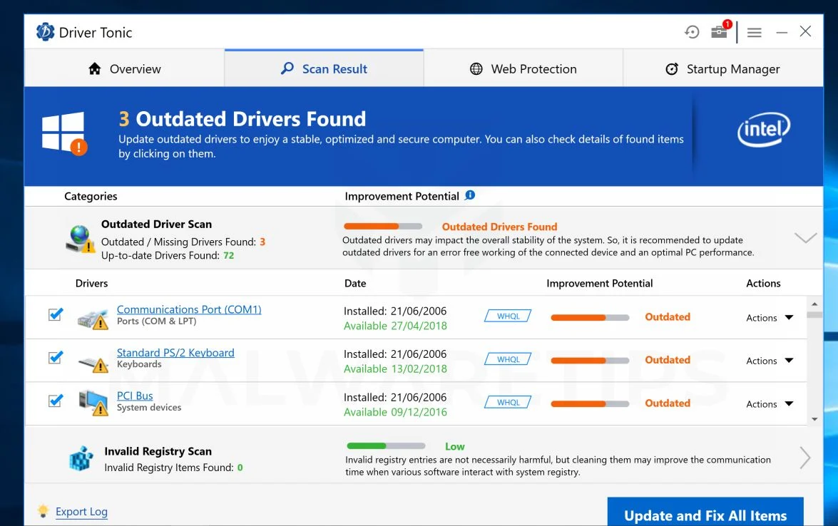 Driver Tonic popup