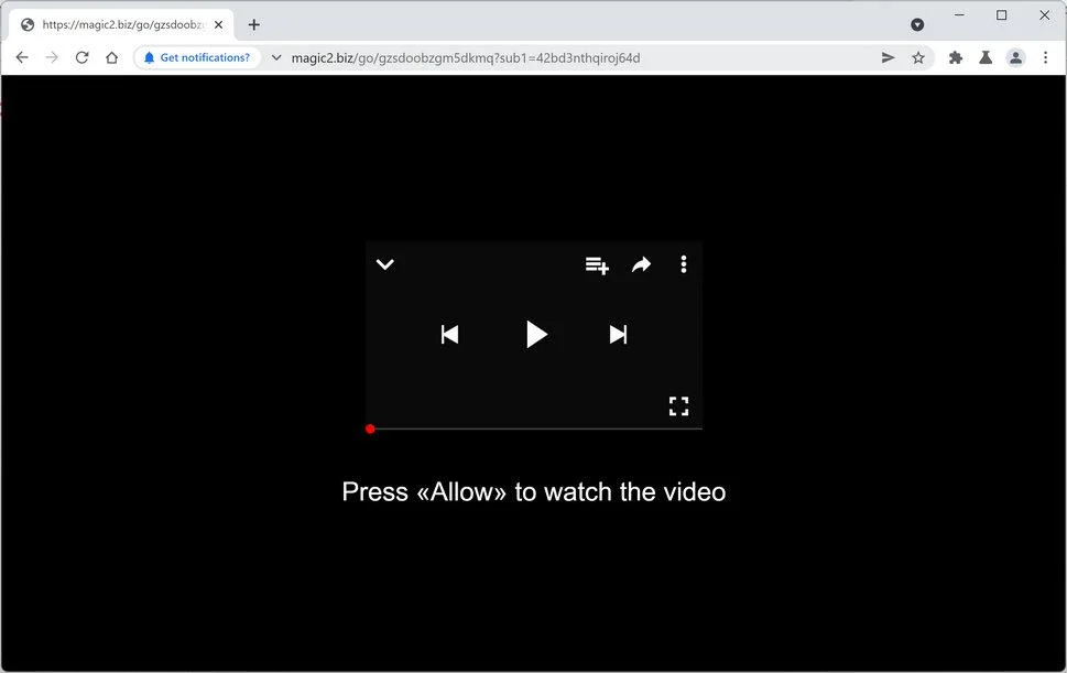 Remove Magic2.biz pop-up ads (Virus Removal Guide) 1 Image: Chrome browser is redirected to Magic2.biz