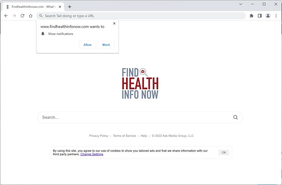 Remove FindHealthInfoNow.com Redirect (Virus Removal Guide) 1 Image: FindHealthInfoNow.com browser redirect