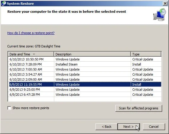 [Image: Restore settings to remove ransomware]